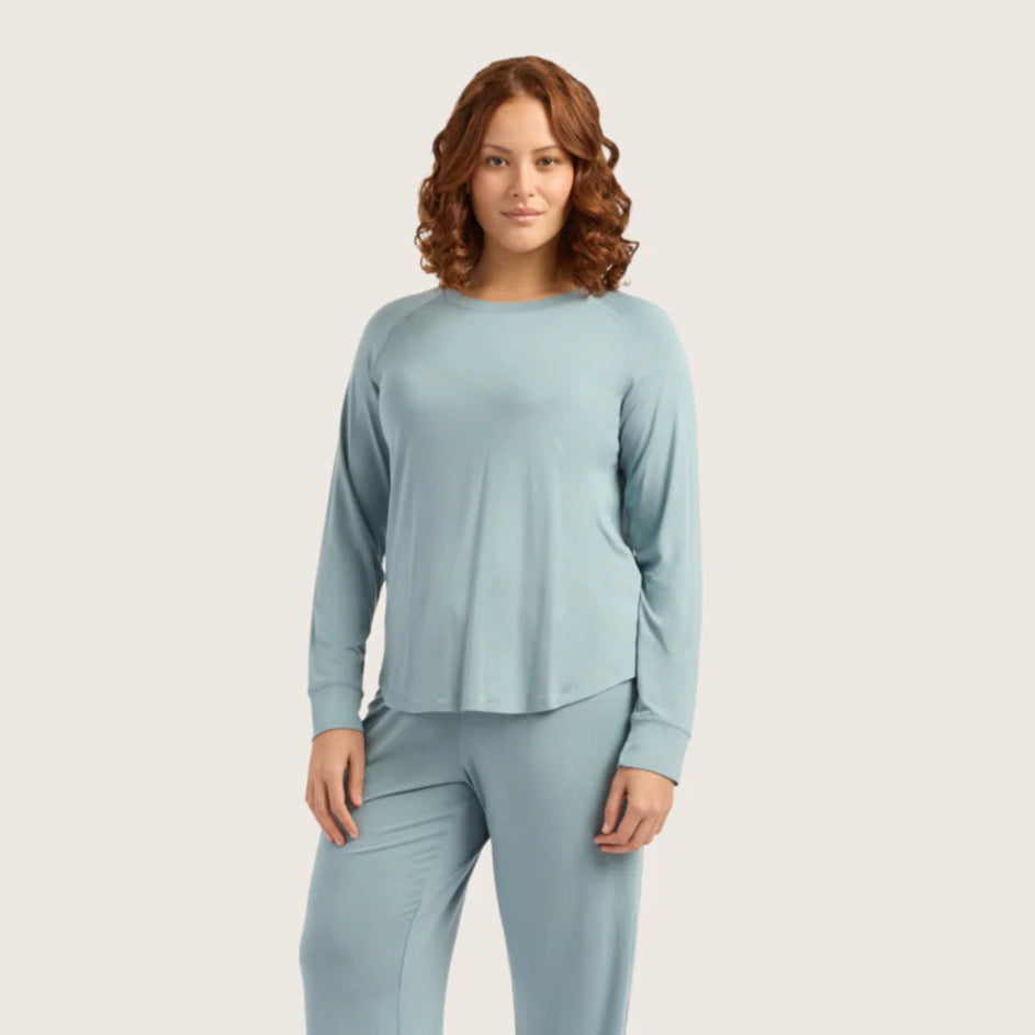 BOODY - GOODNIGHT RAGLAN SLEEP TOP IN MINERAL BLUE