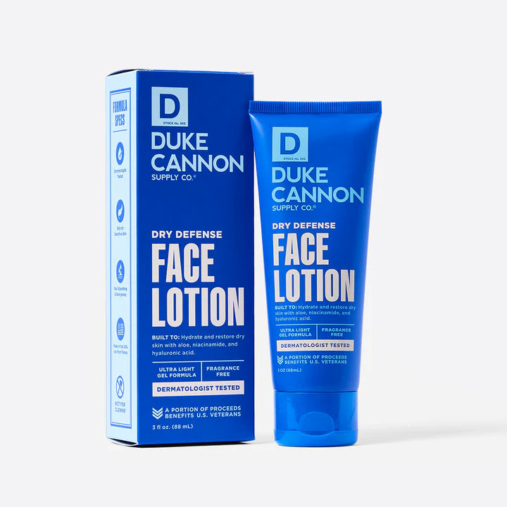 DUKE CANNON - DRY DEFENCE FACE LOTION IN 3OZ