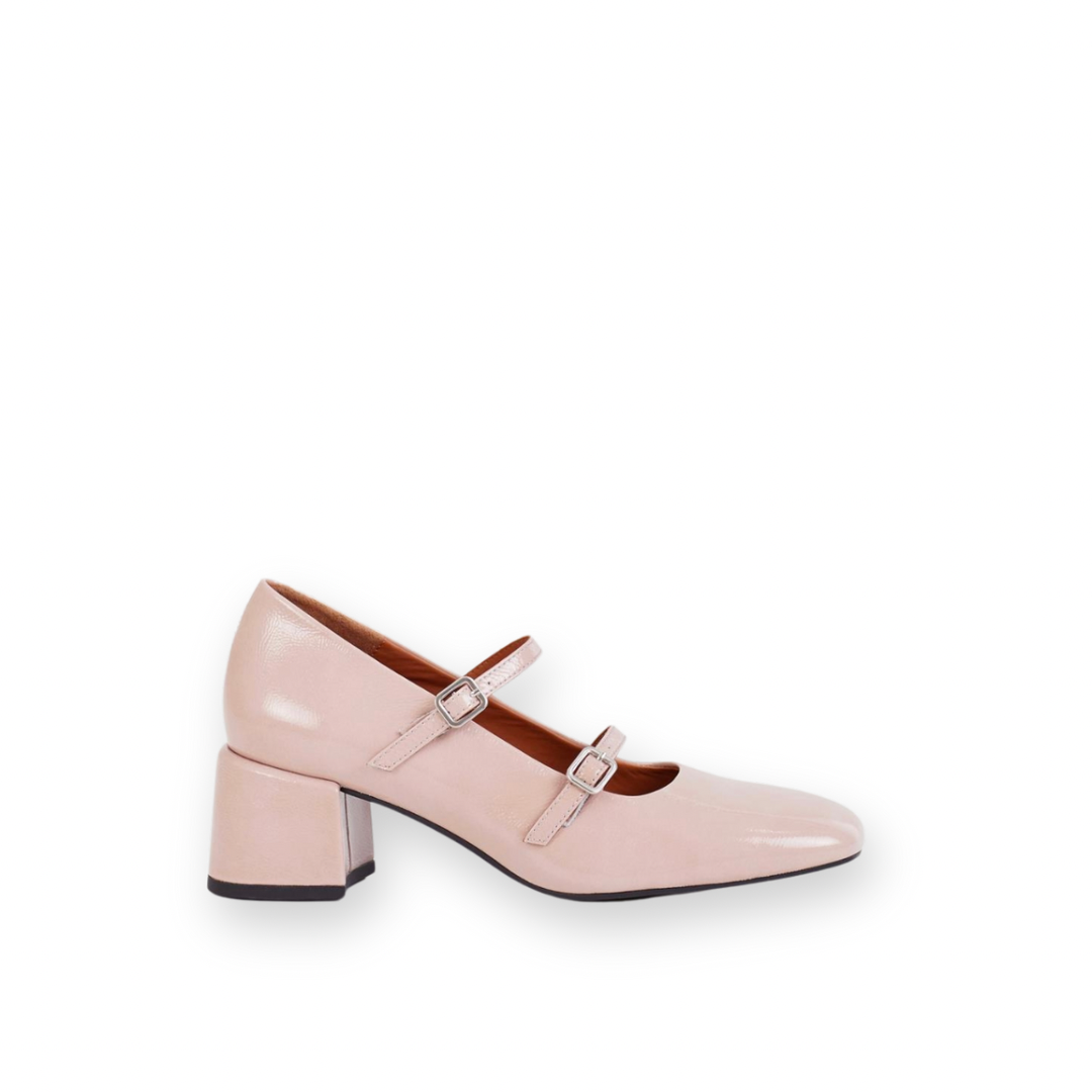 Pink leather pumps discount