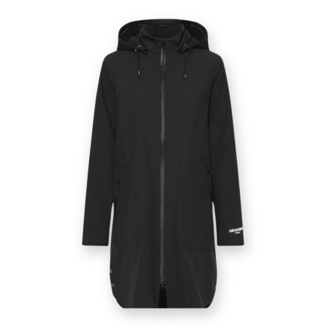 ILSE JACOBSEN LONG RAIN128 COAT IN BLACK
