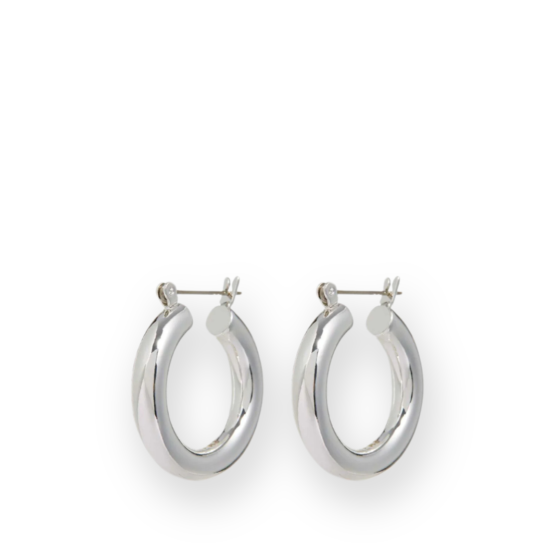 Luv Aj Baby Amalfi Tube Hoops Silver