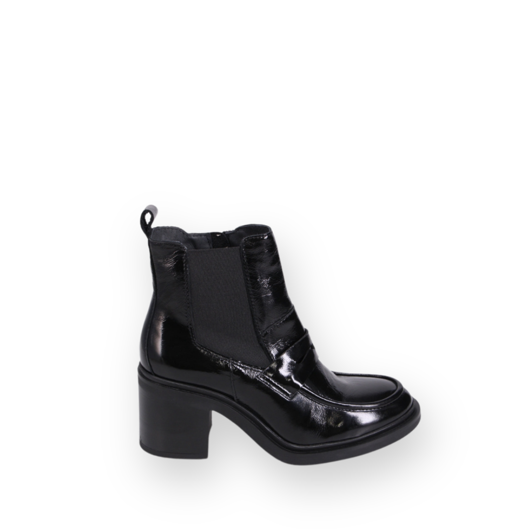 MIZ MOOZ DORRIAN LOAFER BOOT IN BLACK PATENT LEATHER the Urban Shoe Myth
