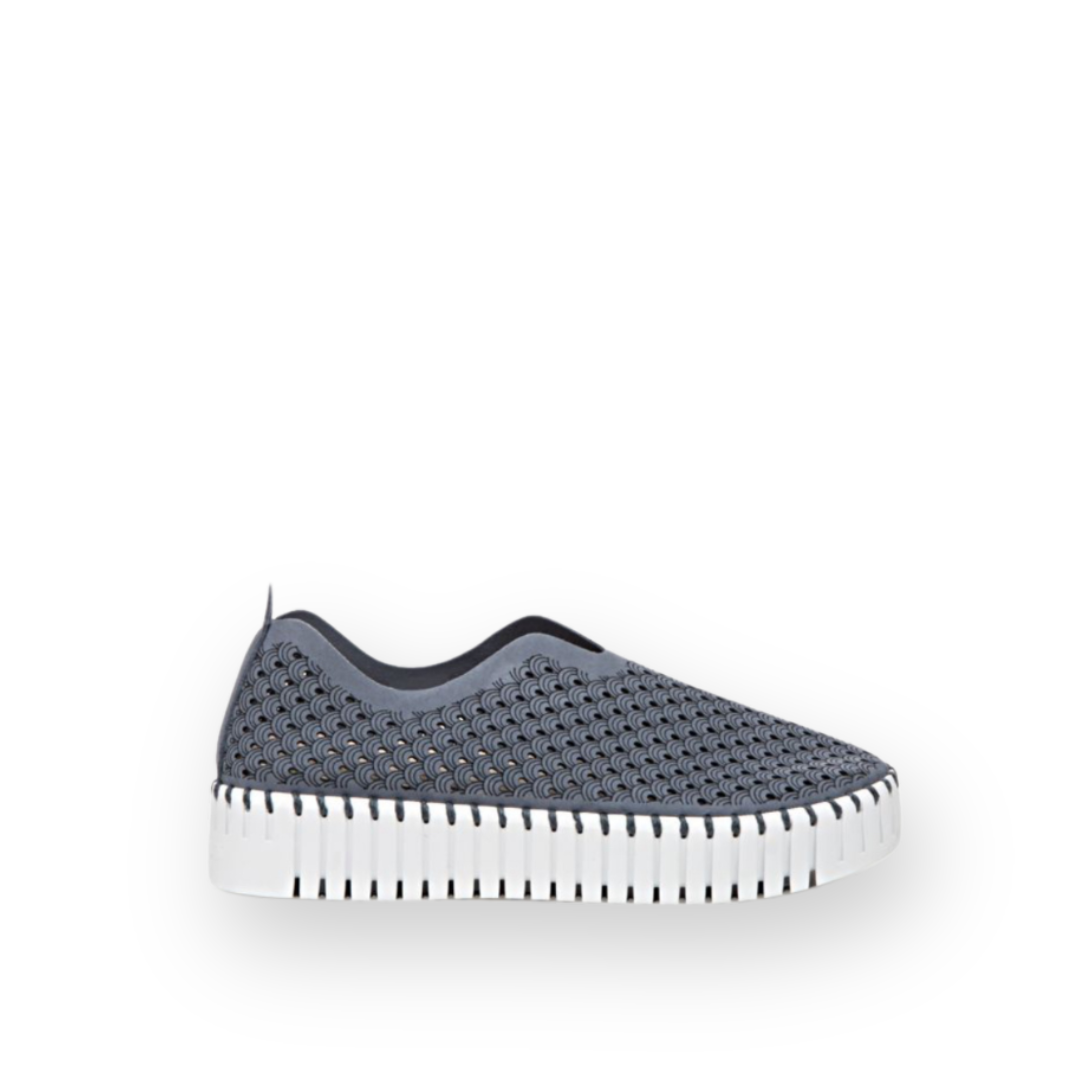 ILSE JACOBSEN - TULIP3373 PLATFORM FLAT IN BLUE GREY 636 TEXTILE