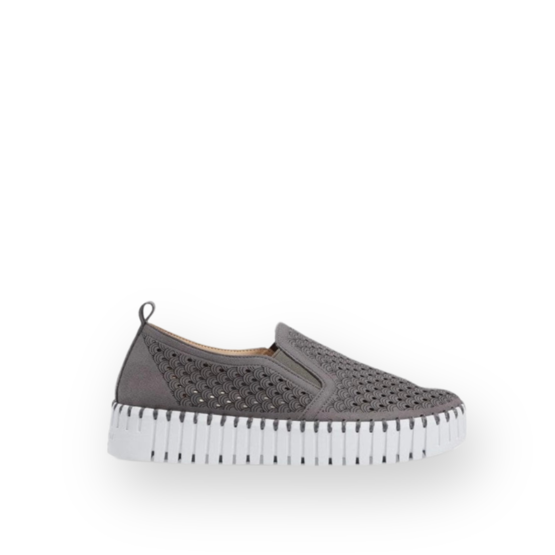 ILSE JACOBSEN - TULIPC1002 PLATFORM FLAT IN SMOKED PEARL 020 TEXTILE