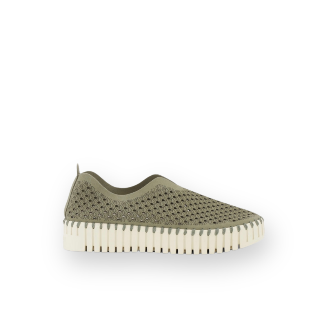 ILSE JACOBSEN - TULIP3373 PLATFORM FLAT IN ARMY 410 TEXTILE