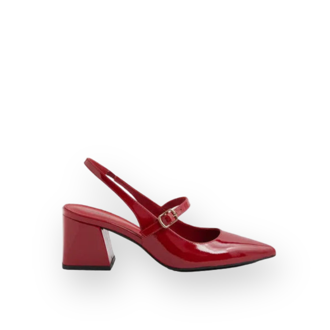 MOLLINI - DELANEY MARY-JANE PUMP IN DEEP RED PATENT LEATHER