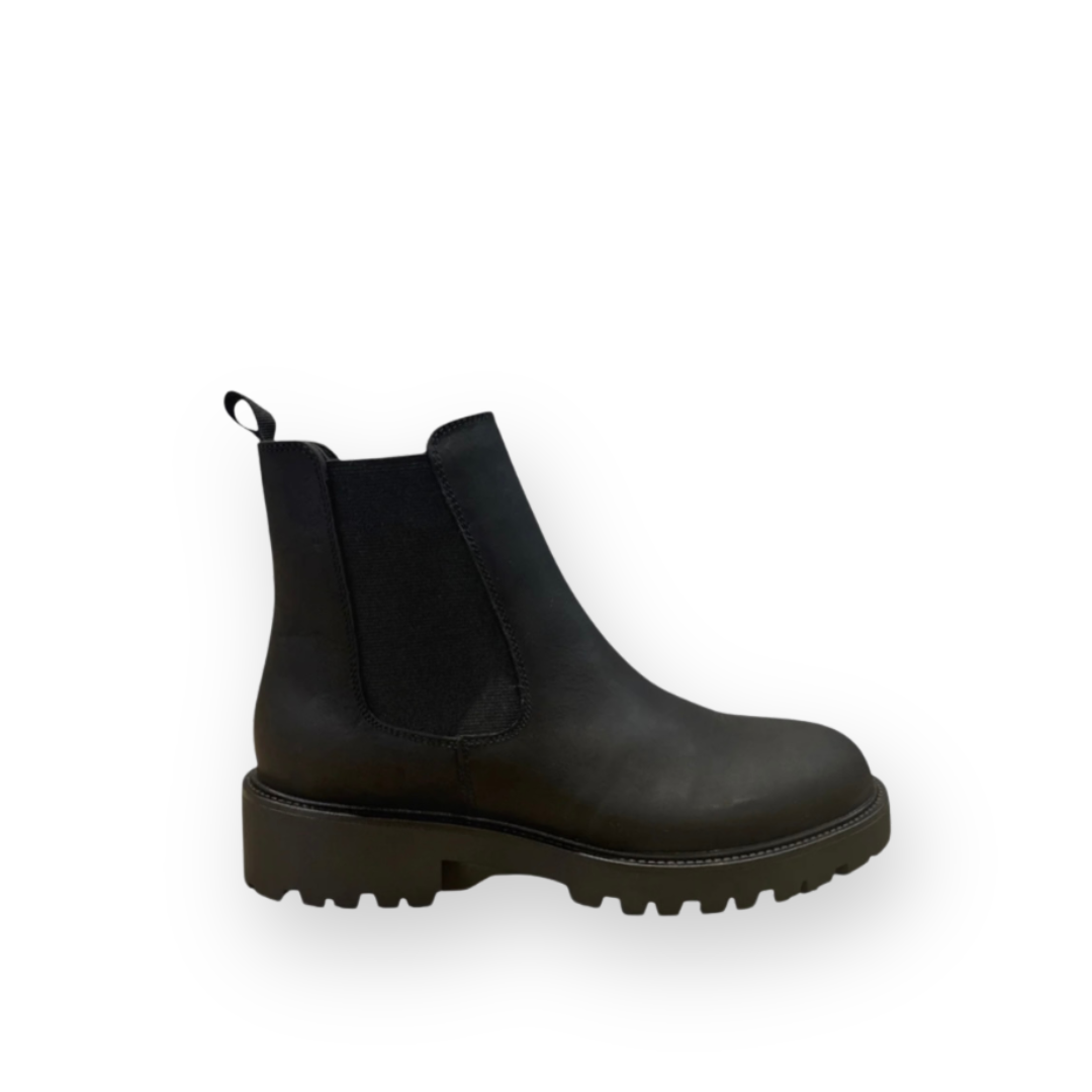Black Leather Vagabond Kenova Chelsea Boots Black Nubuck VAGABOND