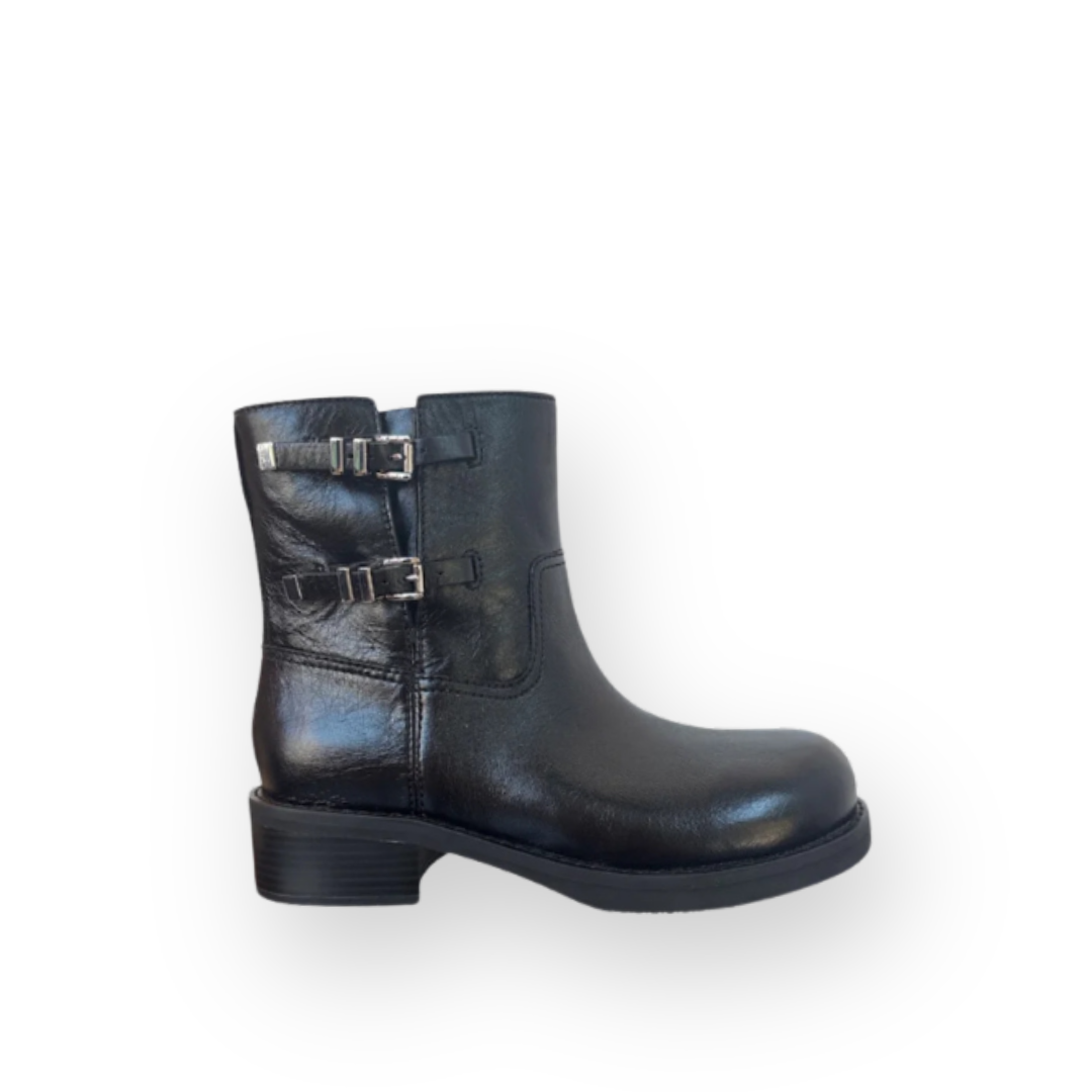 MICHAEL KORS - DARRINGTON BOOTIE IN BLACK LEATHER