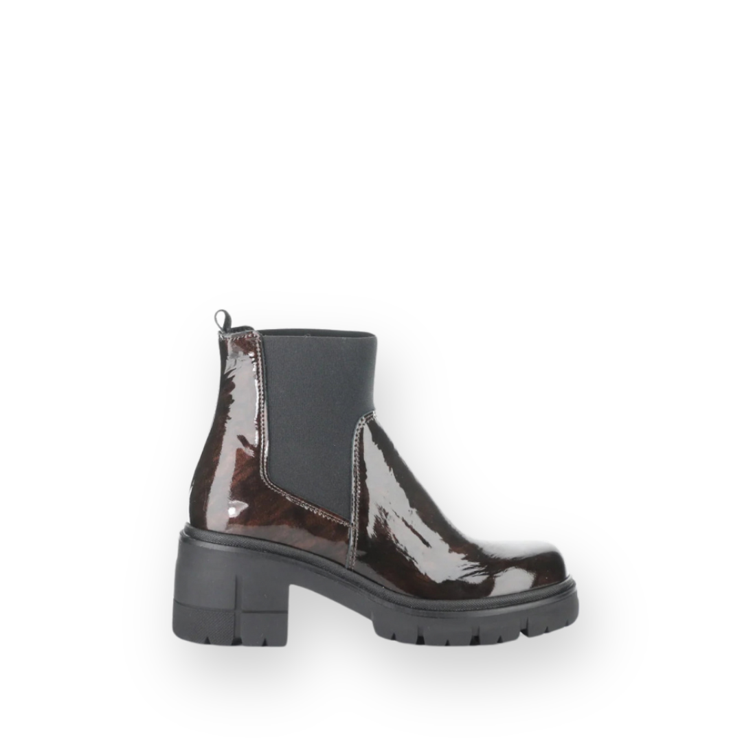 BOS & CO - BIANC BOOTIE IN TMORO PATENT