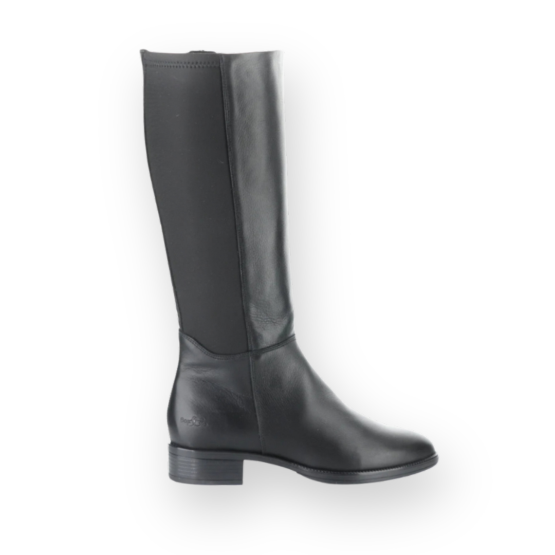 BOS & CO - AERO TALL BOOT IN BLACK LEATHER