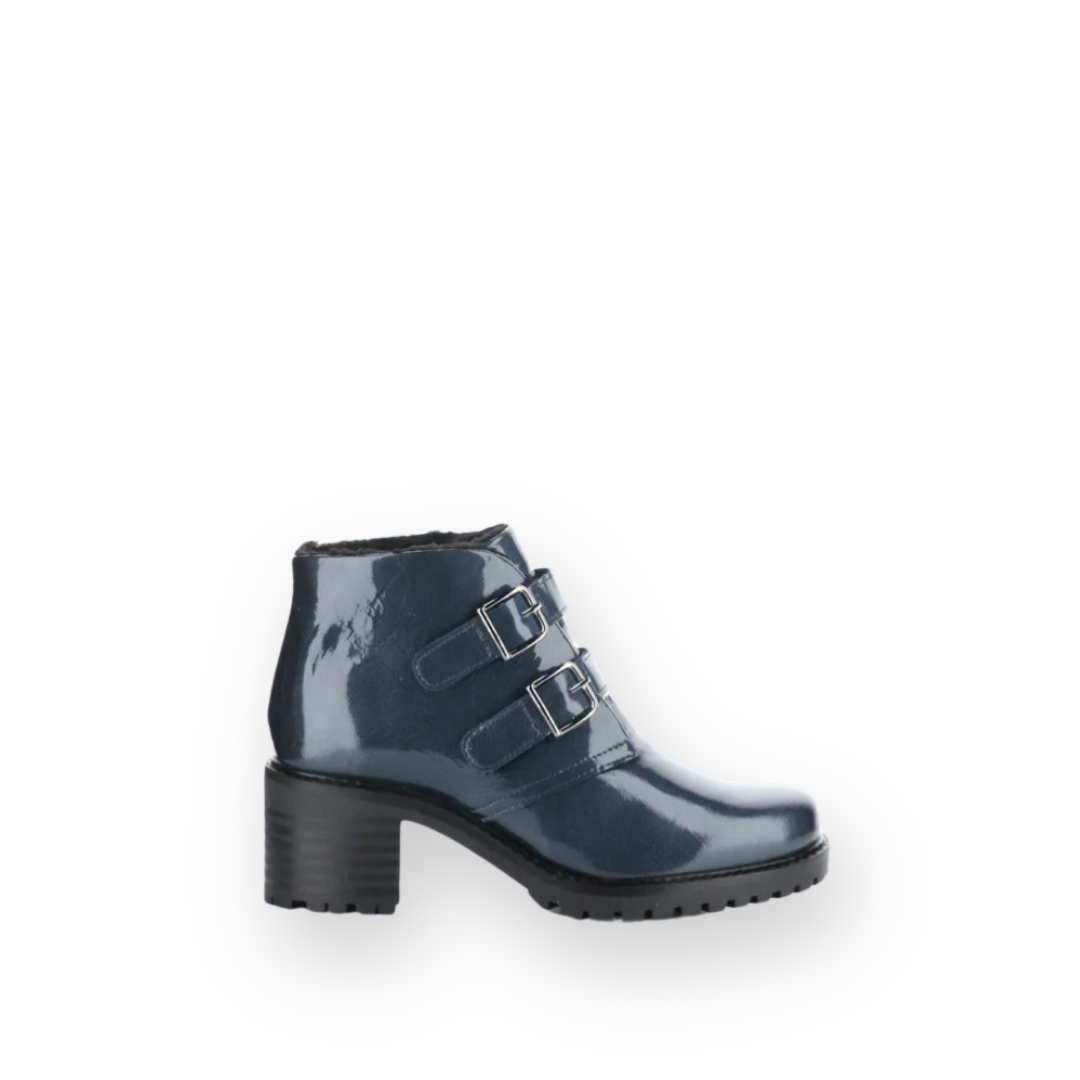 BOS & CO - ISSEY BOOT IN BLUE PATENT LEATHER
