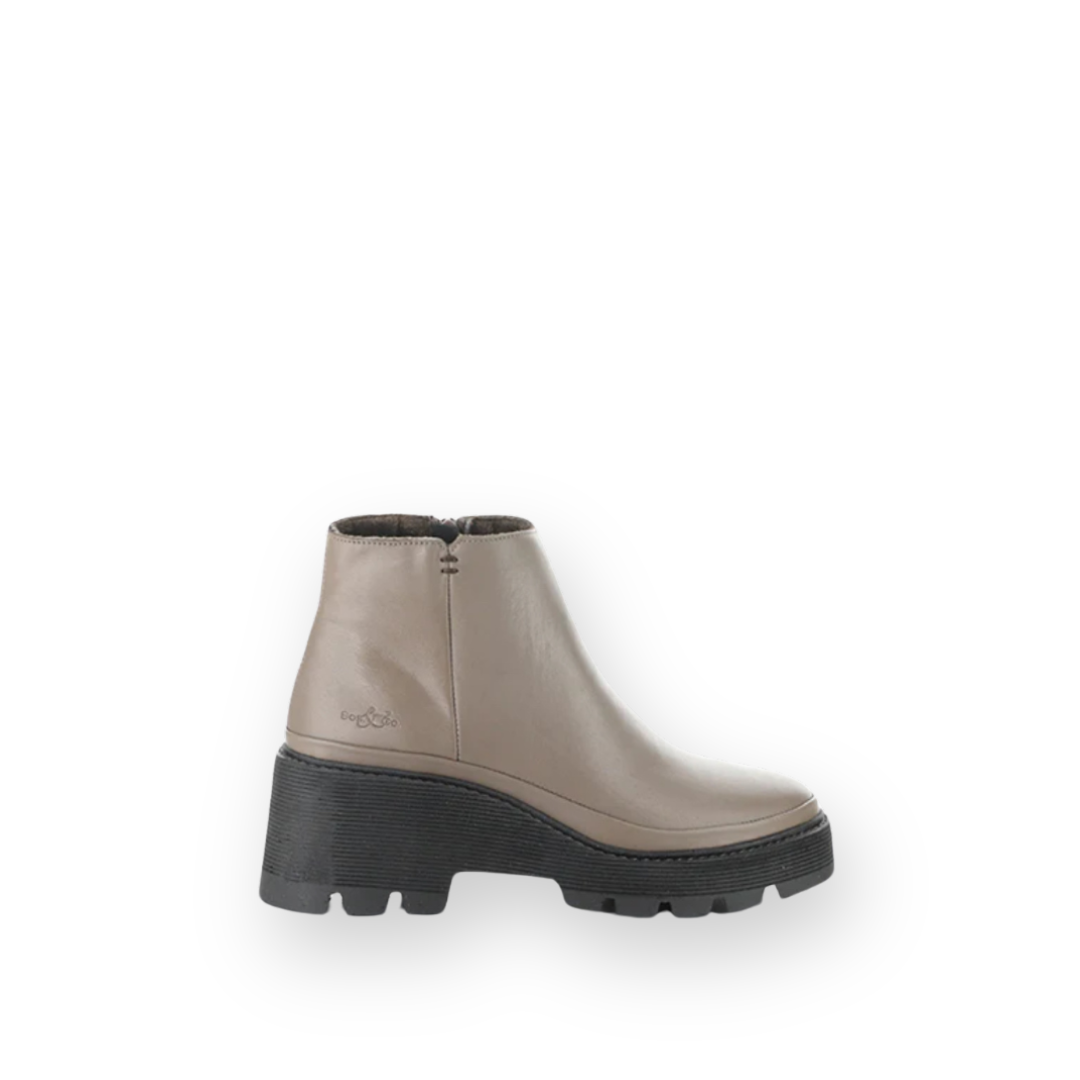 BOS & CO - GAIS BOOTIE IN TAUPE LEATHER