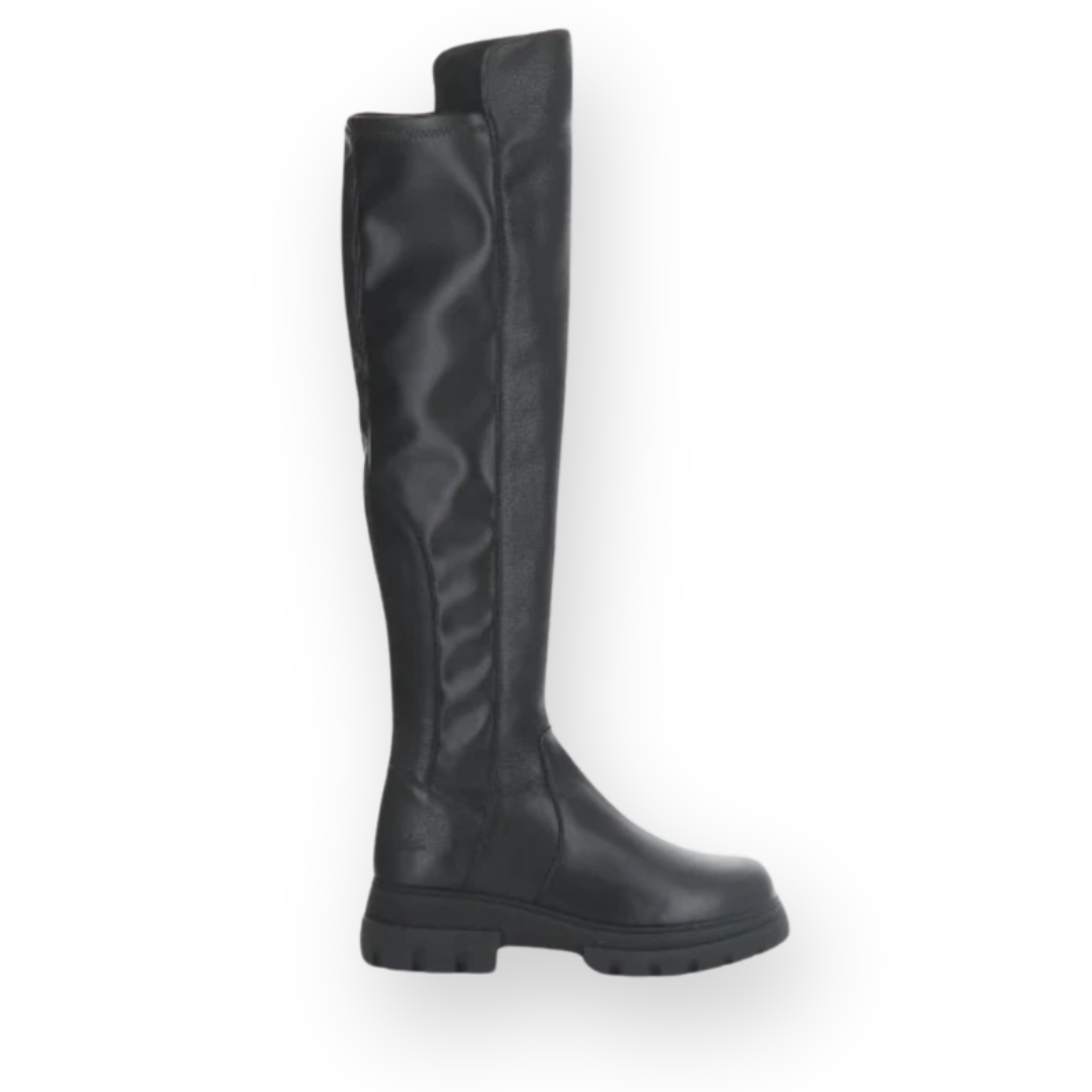 BOS & CO - FIFTH TALL BOOT IN BLACK LEATHER