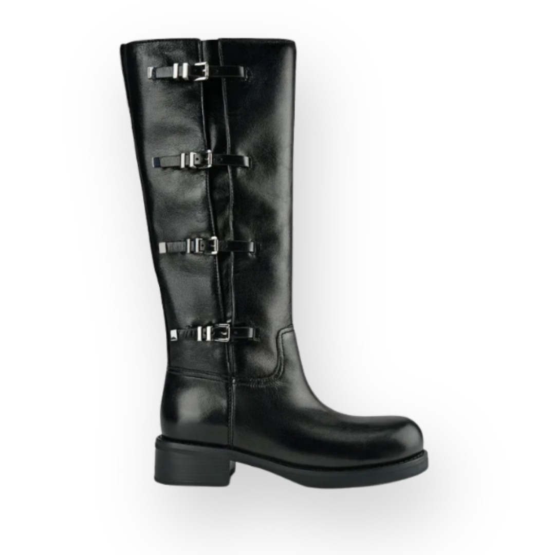 MICHAEL KORS - DARRINGTON TALL BOOT IN BLACK LEATHER