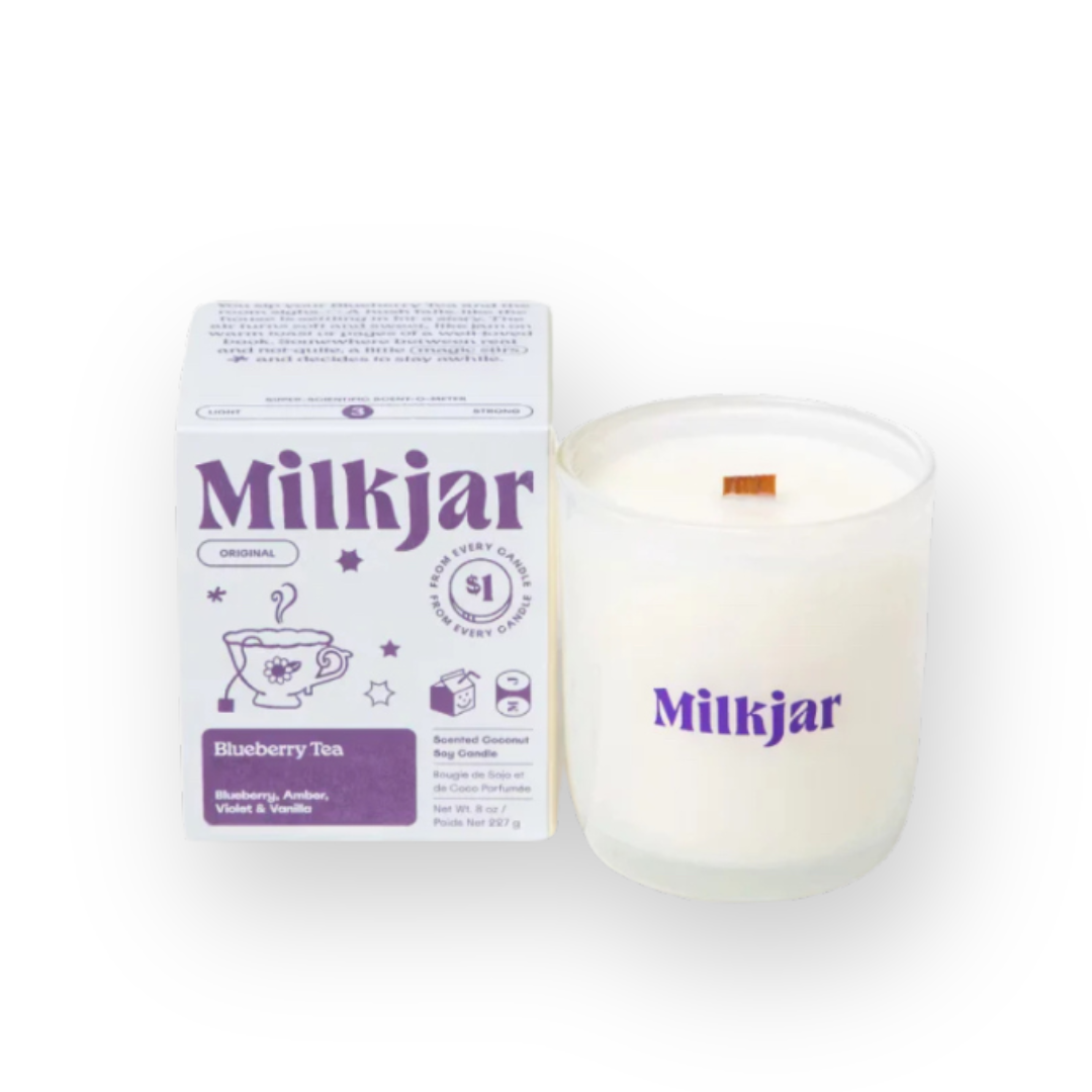MILKJAR - COCONUT SOY CANDLE IN BLUEBERRY TEA - 8OZ