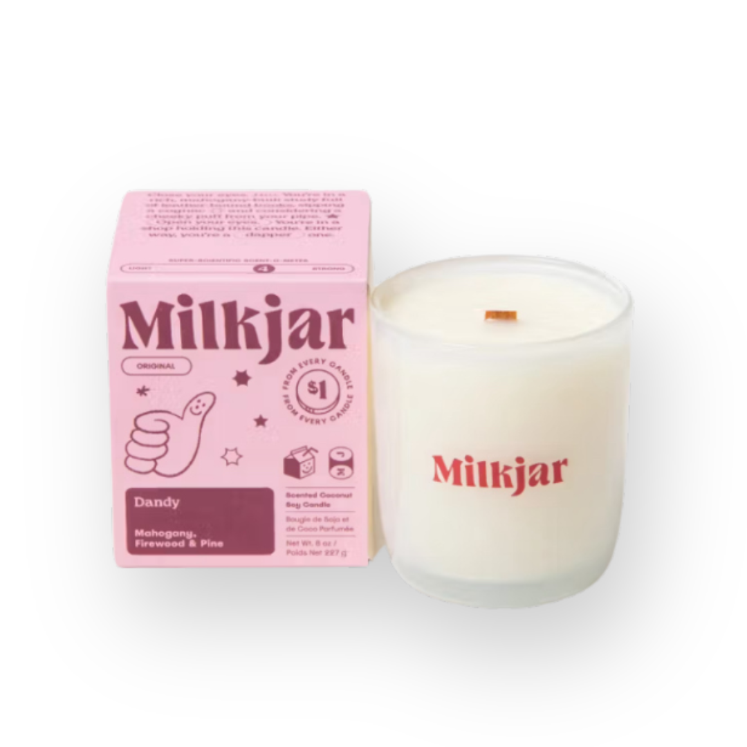 MILKJAR - COCONUT SOY CANDLE IN DANDY - 8OZ