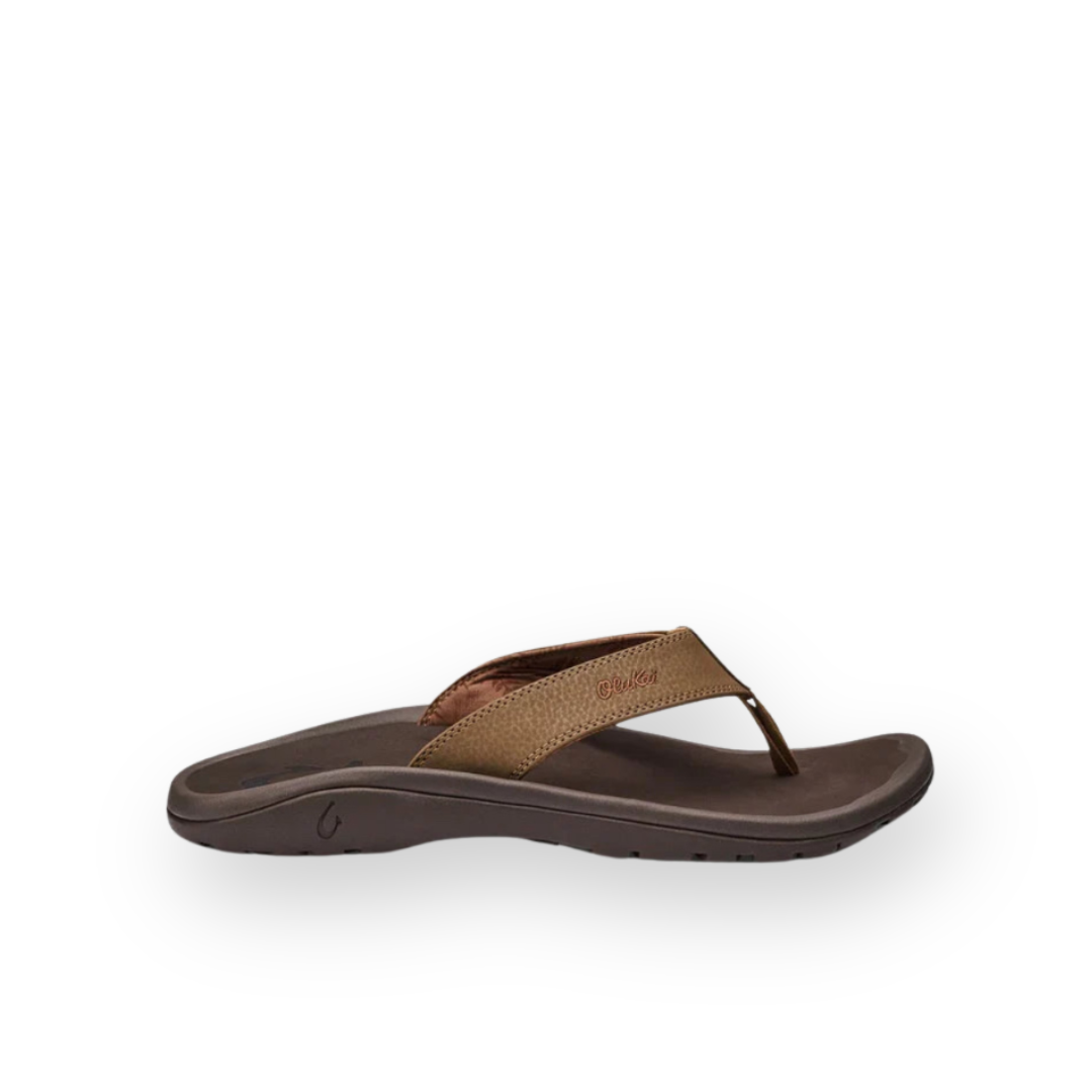 OLUKAI - 'OHANA THONG SANDAL IN TAN TEXTILE