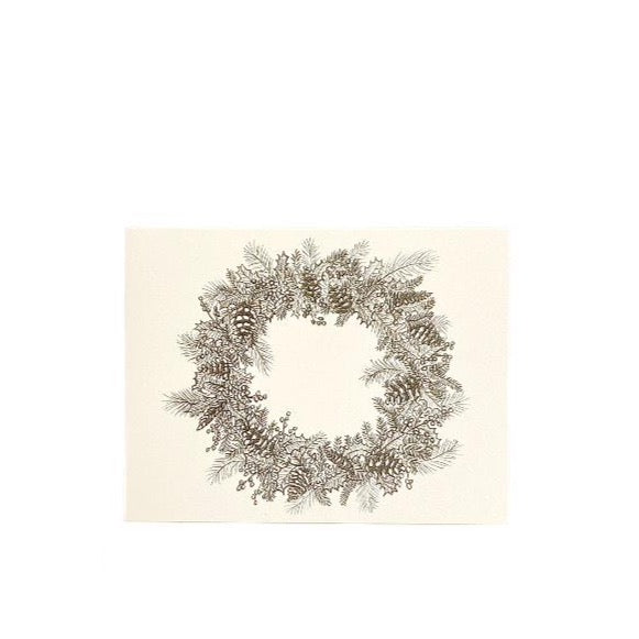 SVC STUDIOS - PINE CONE WREATH GREETING CARD