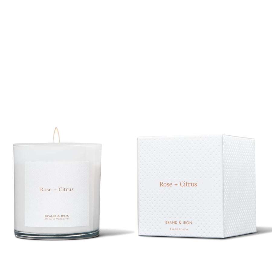 BRAND & IRON - HOME SERIES CANDLE IN ROSE & CITRUS