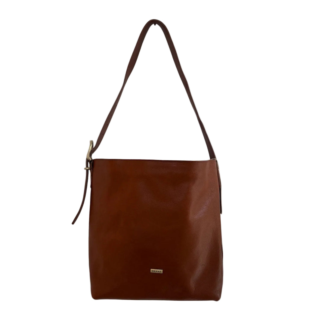BRAVE LEATHER - KYLEN BAG IN TAN VACHETTA LEATHER