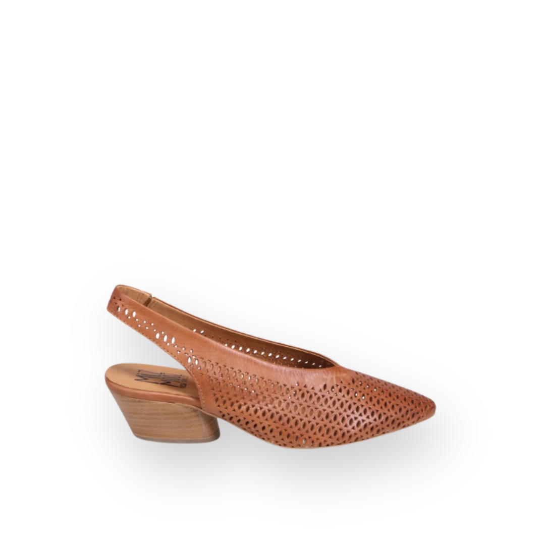 MIZ MOOZ - HANSEL SLING BACK PUMP IN BRANDY LEATHER