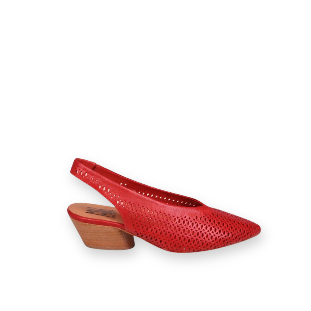 MIZ MOOZ - HANSEL SLINGBACK PUMP IN SCARLET LEATHER
