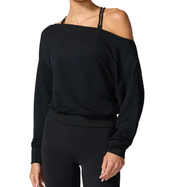 MPG SPORT - COZY FLEECE FLASHDANCE SWEATER IN BLACK