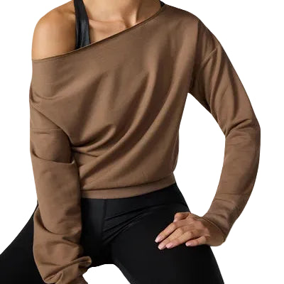 MPG SPORT - COZY FLEECE FLASHDANCE SWEATER IN CARIBOU