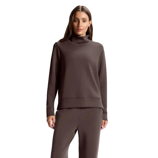 MPG SPORT - DREAMWEAVE MOCK NECK SWEATSHIRT IN JAVA