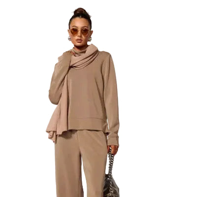 MPG SPORT - DREAMWEAVE MOCK NECK SWEATSHIRT IN CARIBOU