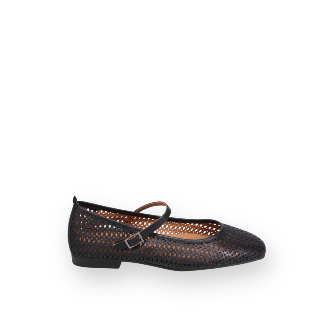 MIZ MOOZ - ZAYLEE MARY-JANE FLAT IN BLACK LEATHER