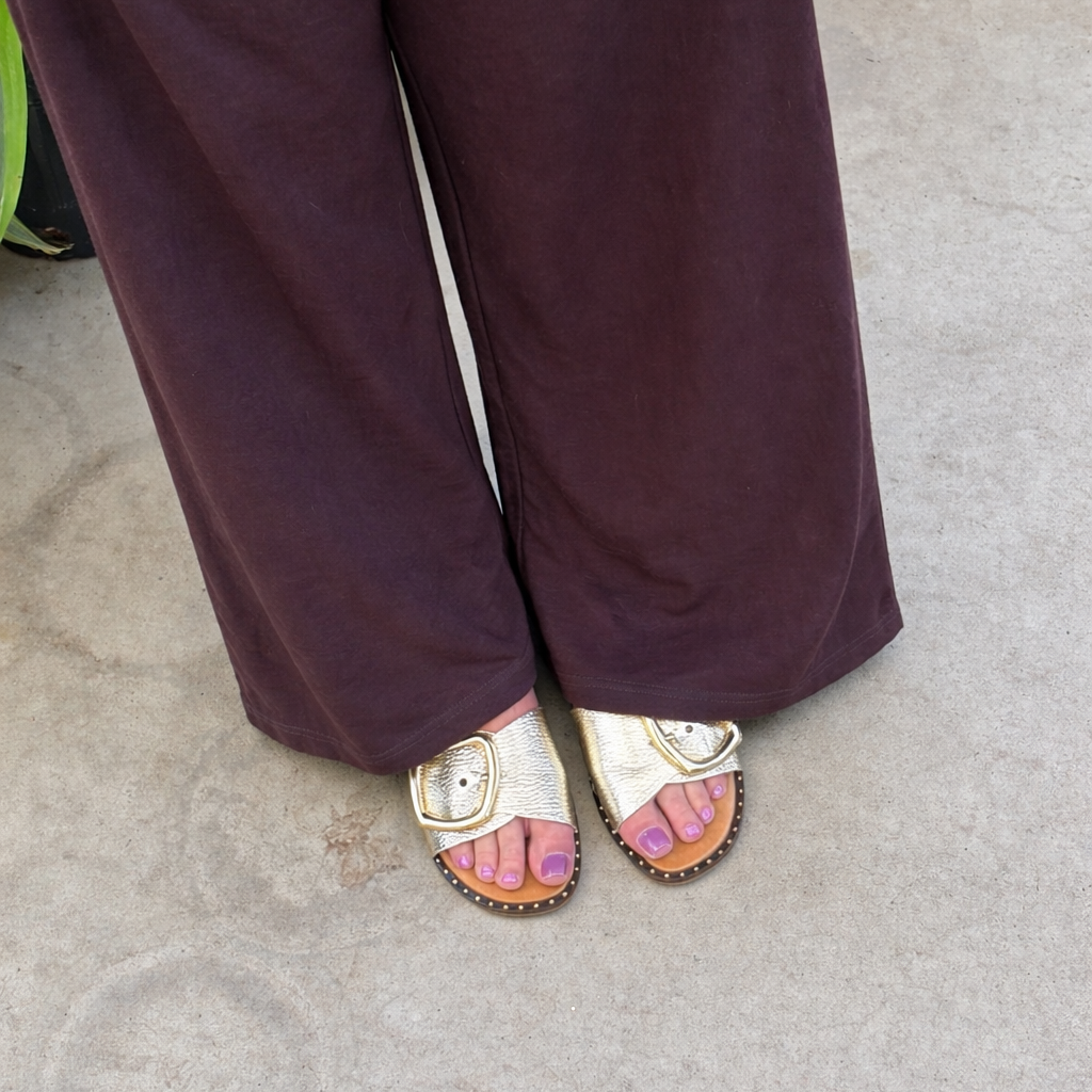 ATELIERS - BALI SLIDE SANDAL IN GOLD LEATHER