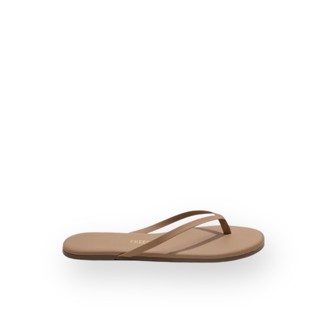 TKEES - LILY FOUNDATIONS THONG SANDAL IN COCOBUTTER MATTE LEATHER