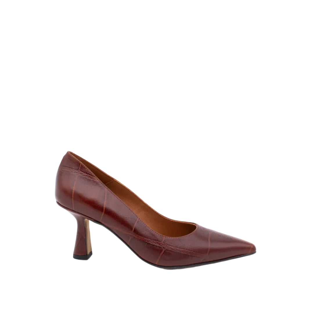ANGEL ALARCON - ELEANOR PUMP 26508-458F IN BIG BORDO CROCO LEATHER
