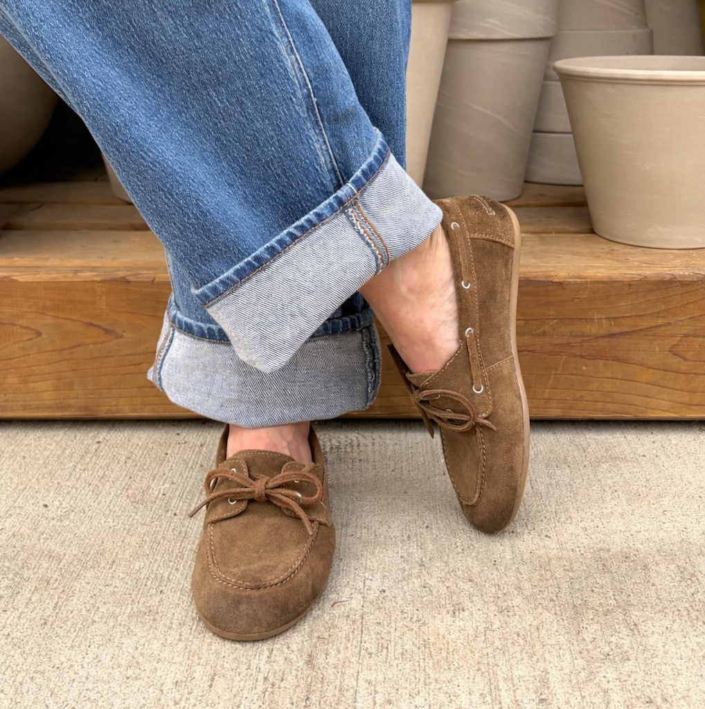 MIZ MOOZ - SIANNA BOAT SHOE IN TAUPE SUEDE