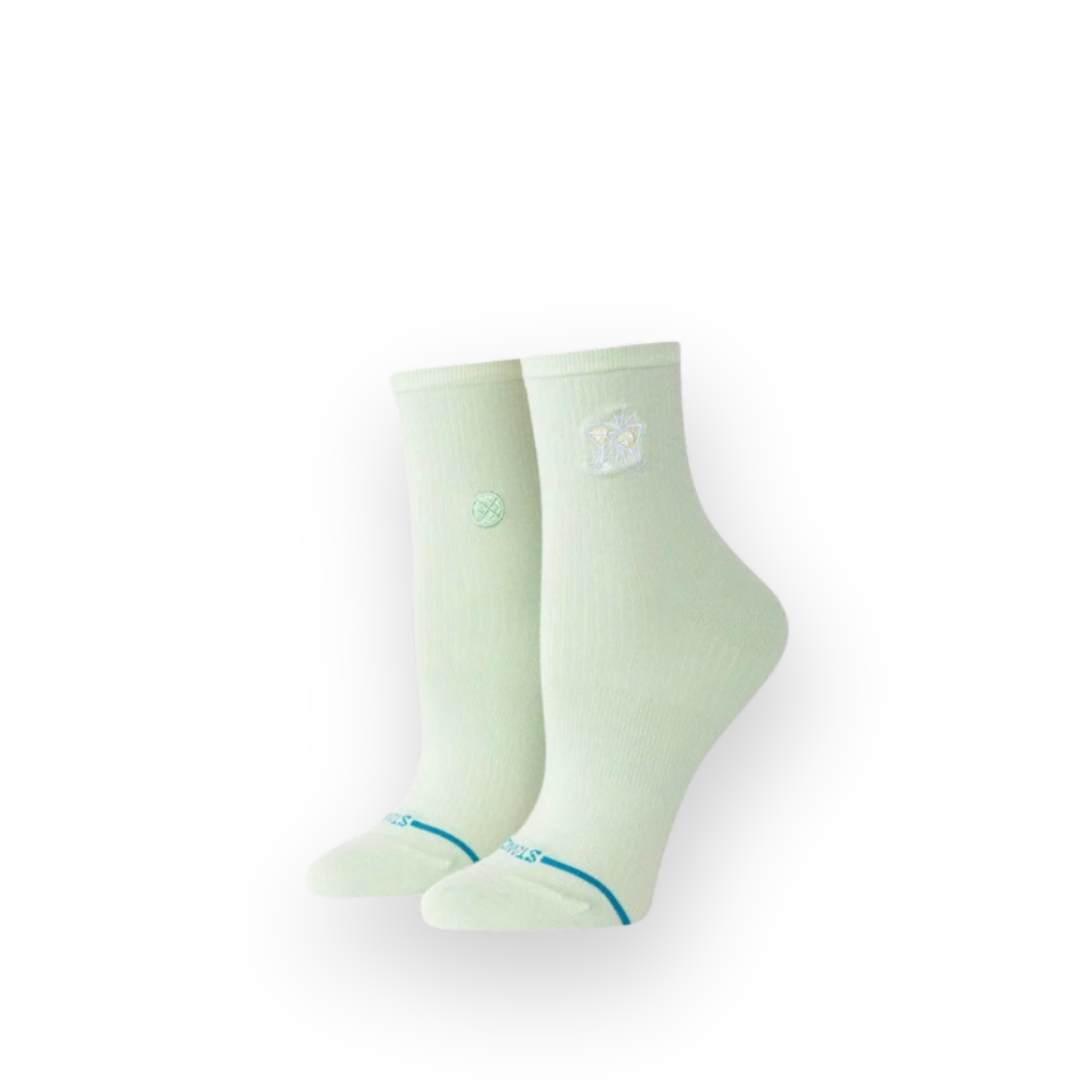 STANCE - W FINE RIB QUARTER SOCK IN GREEN