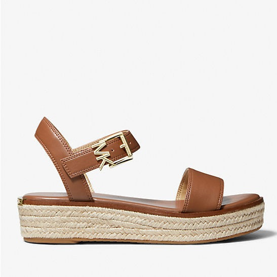 MICHAEL KORS - RICHIE ESPADRILLE SANDAL IN LUGGAGE LEATHER