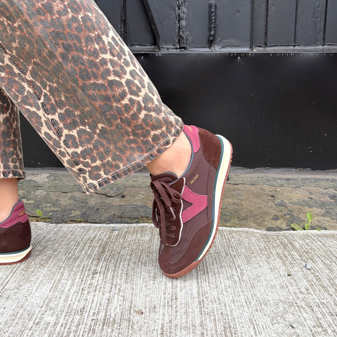 VICTORIA - SATURNO SNEAKER 1158113 IN MARRON NYLON/SUEDE