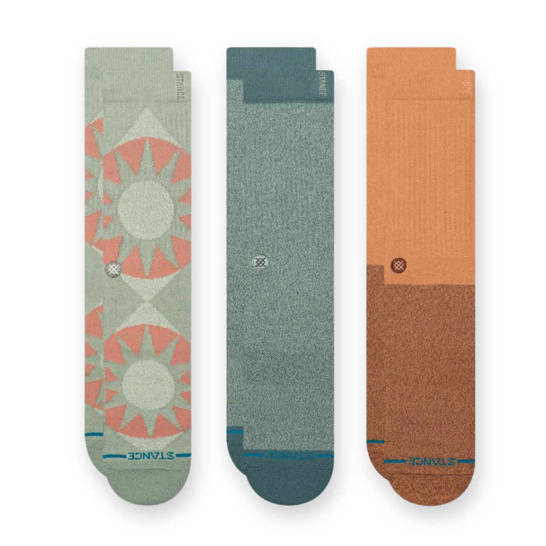 STANCE - SUNNYVILLE CREW SOCKS IN MULTI - 3 PACK