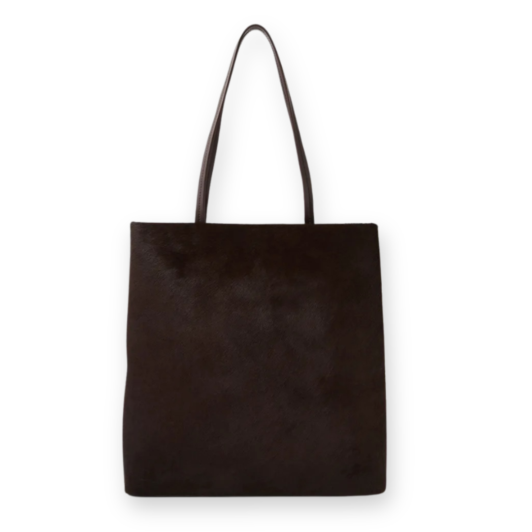 MOLLINI - TALLI TOTE BAG IN CHOCOLATE PONY HAIR