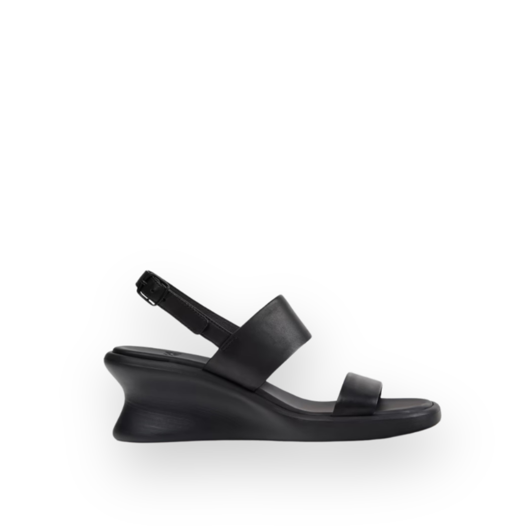 CAMPER - LOUISE WEDGE SANDAL K201915-001 IN BLACK LEATHER