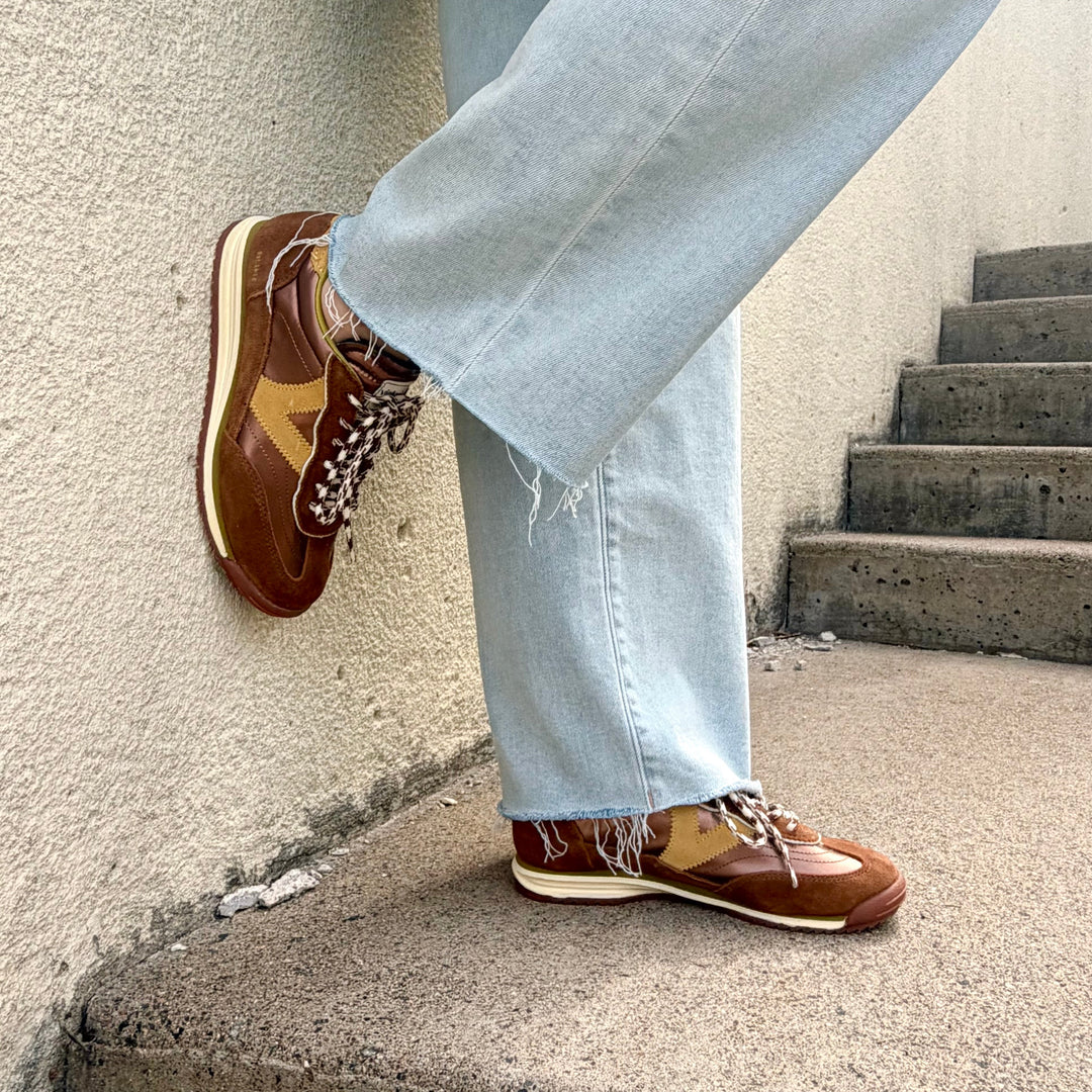 VICTORIA - SATURNO SNEAKER 1158118 IN MARRON METALLIC/SUEDE