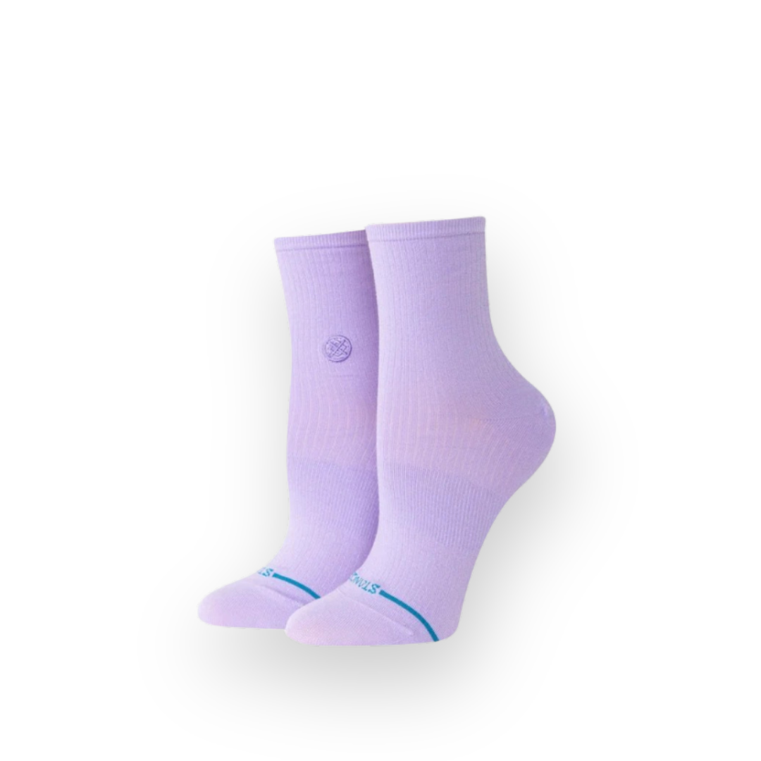 STANCE - W FINE RIB QUARTER SOCK IN PURPLE