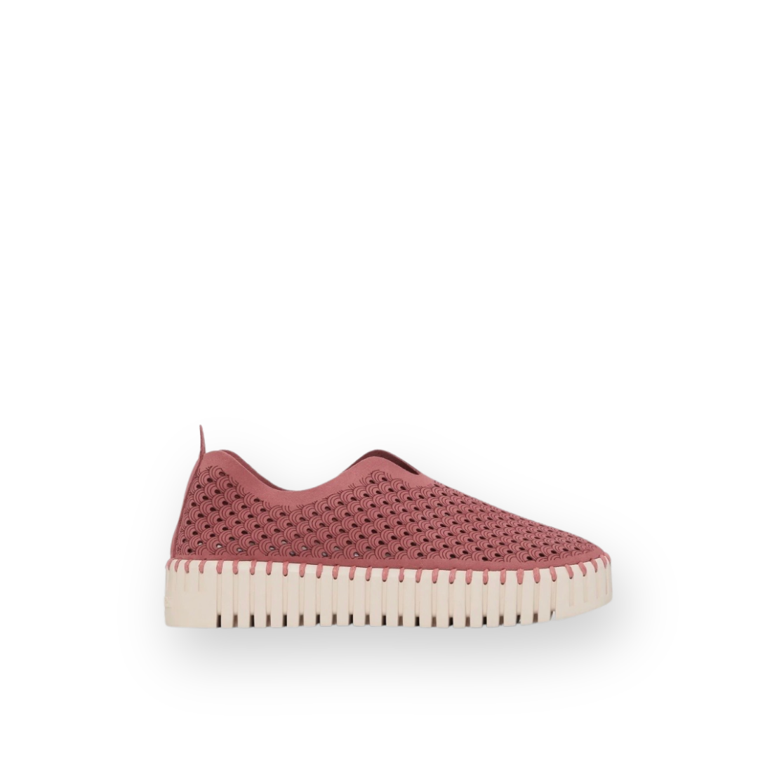 ILSE JACOBSEN - TULIP3373 PLATFORM FLAT IN ROUGE TEXTILE