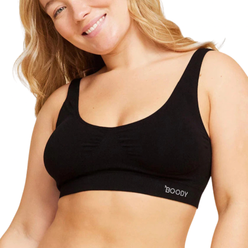 BOODY - PADDED SHAPER CROP BRA IN BLACK