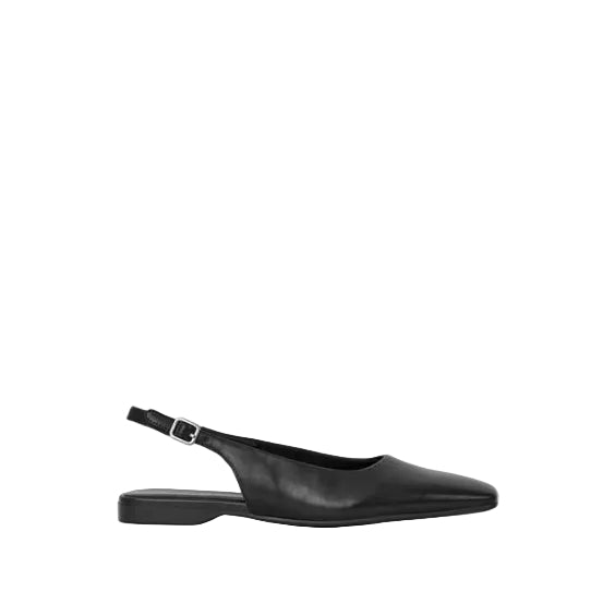 VAGABONG SHOEMARKERS - DELIA BALLET FLAT IN BLACK LEATHER