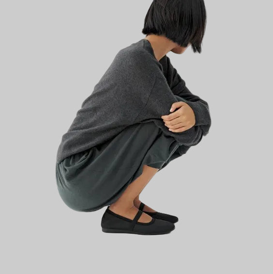 VAGABOND SHOEMAKERS - HILLARY MARY-JANE FLAT IN BLACK TEXTILE