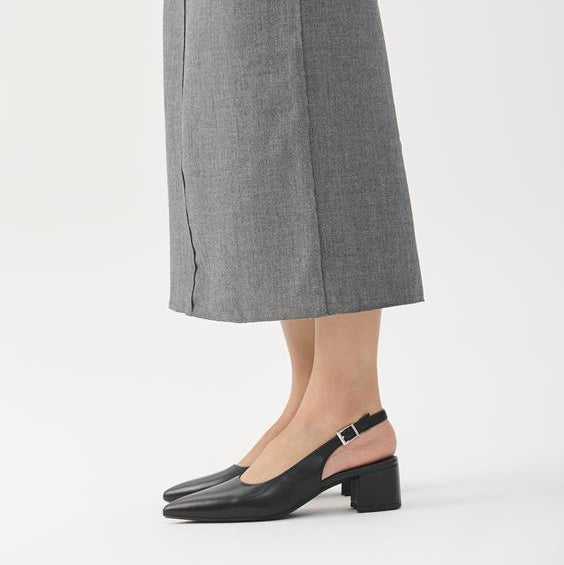 VAGABOND SHOEMAKERS - MARTA SLING BACK PUMP IN BLACK LEATHER