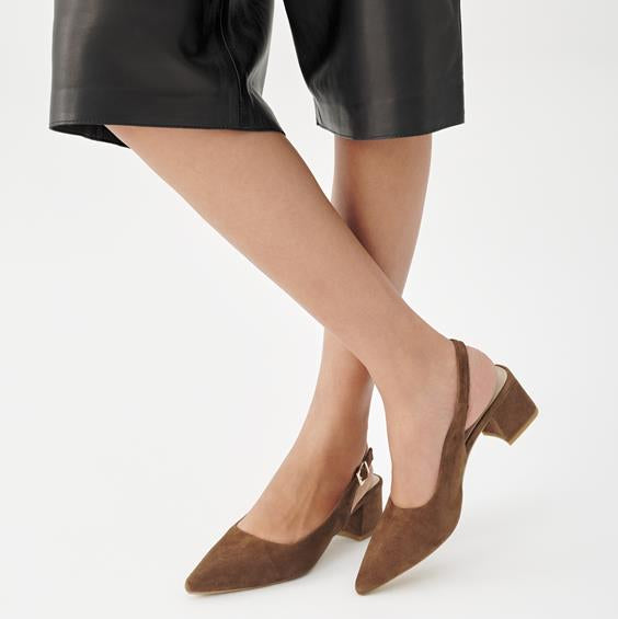 VAGABOND SHOEMAKERS - MARTA SLING BACK PUMP IN BROWN SUEDE