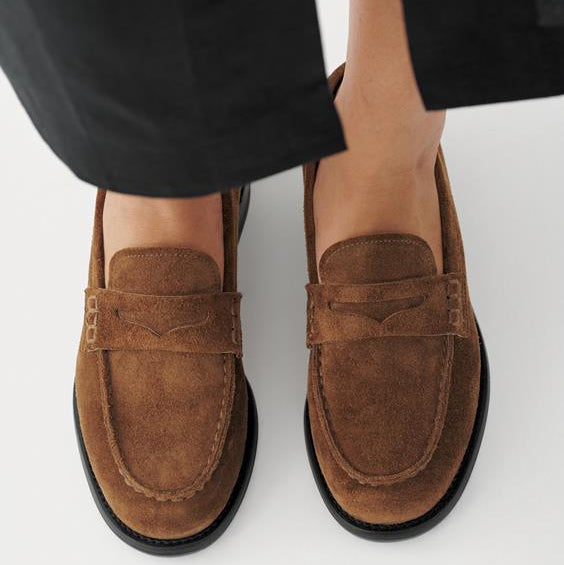 VAGABOND SHOEMAKERS - LINN LOAFER IN BROWN SUEDE